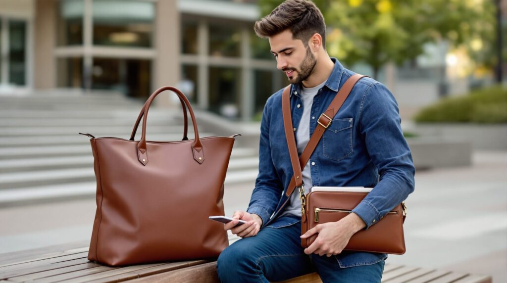 sac cuir etudiant