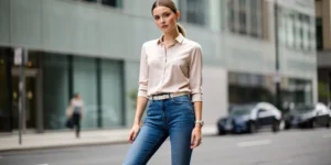 comment porter une chemise avec un jean femme