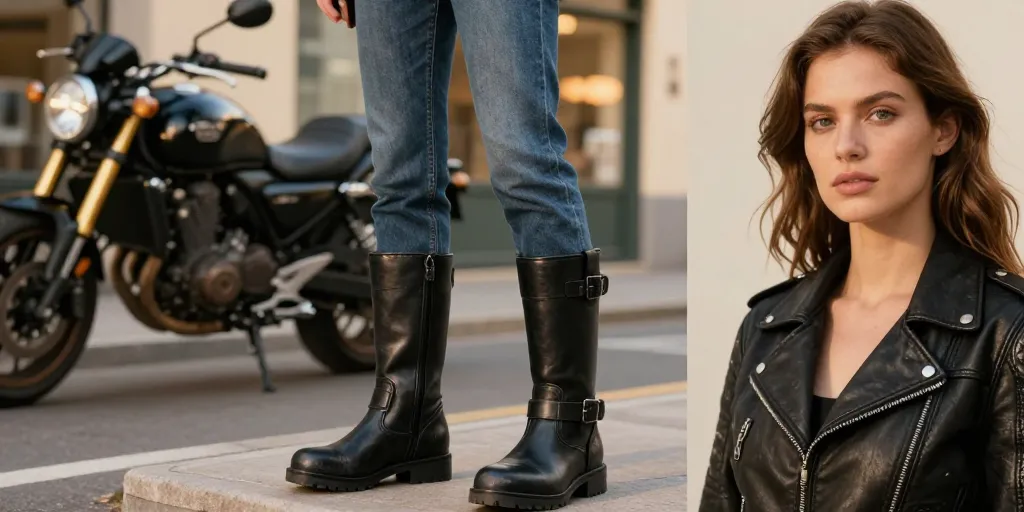 bottes motardes femmes