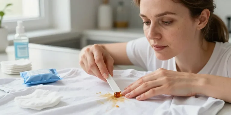 comment enlever de la résine sur un vêtement en coton