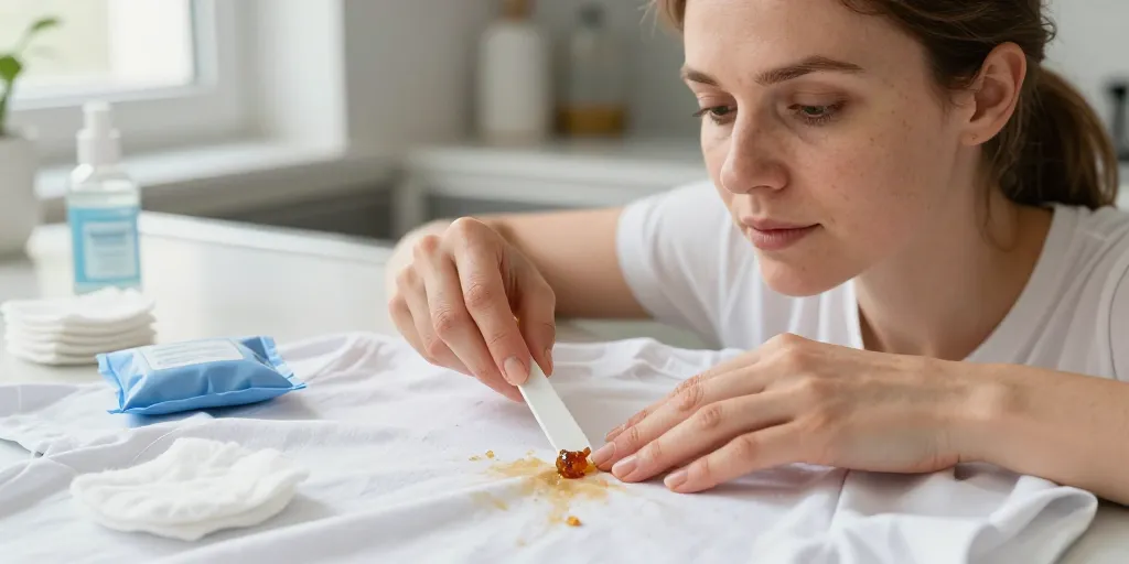 comment enlever de la résine sur un vêtement en coton