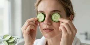 concombre sous les yeux