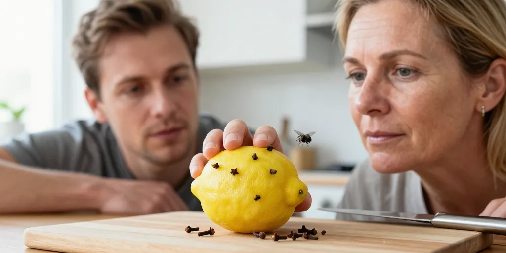 citron et clous de girofle contre les mouches